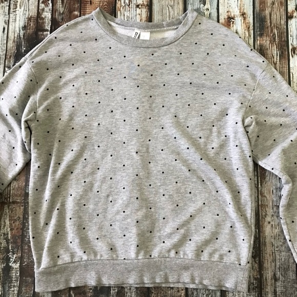 H&M Divided Gray Polkadot Sweatshirt - Picture 2 of 10